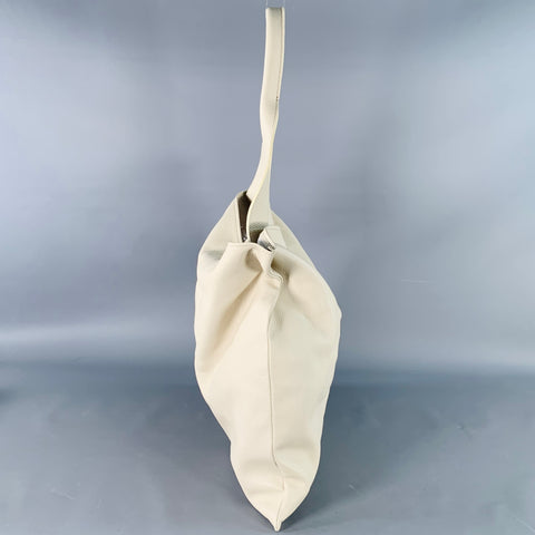 LABONIN Beige Stone Pebble Grain Leather Tote Bag