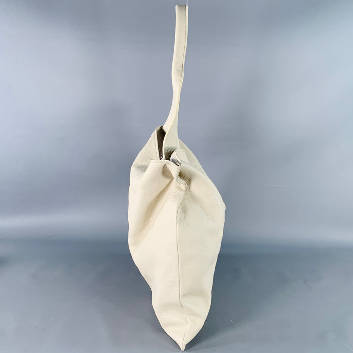 LABONIN Beige Stone Pebble Grain Leather Tote Bag