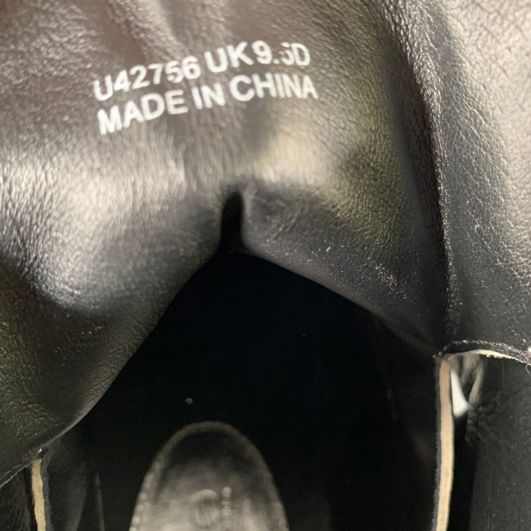 Y-3 Size 10.5 Silver Shimmery Leather High Top Sneakers