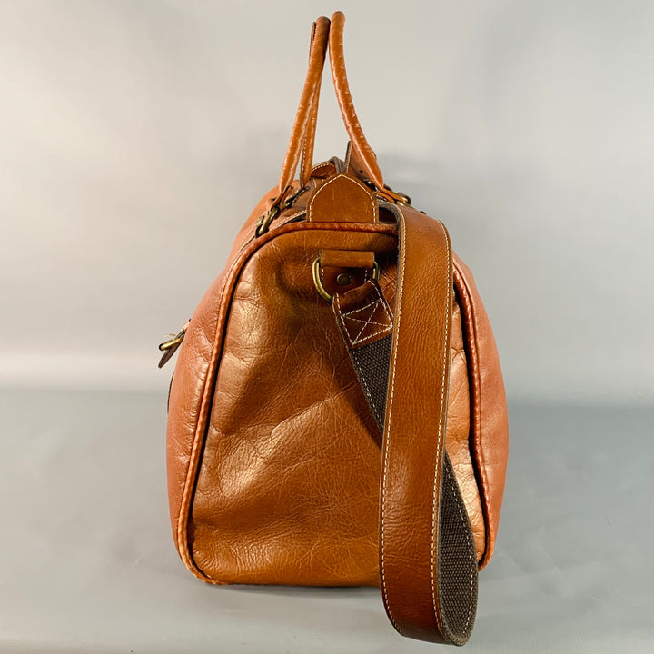 PATRICIA NASH One Size Brown Leather Shoulder Strap Overnight Bag