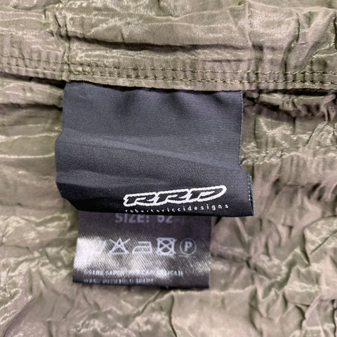 ROBERTO RICCI DESIGNS Taille 42 Veste à Capuche Froissée Zippée à Boutons Pression Vert Olive