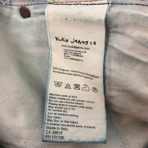 NUDIE JEANS Taille 32 Jean skinny en coton bleu