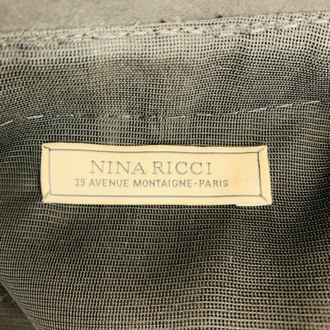 NINA RICCI Size 6 Black Silk Layered  Blazer