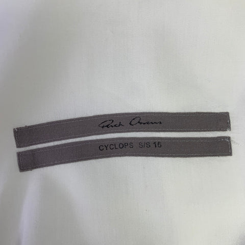 RICK OWENS SS16 Size M -Cyclops- Cream Cotton Silk Long Sleeve Shirt