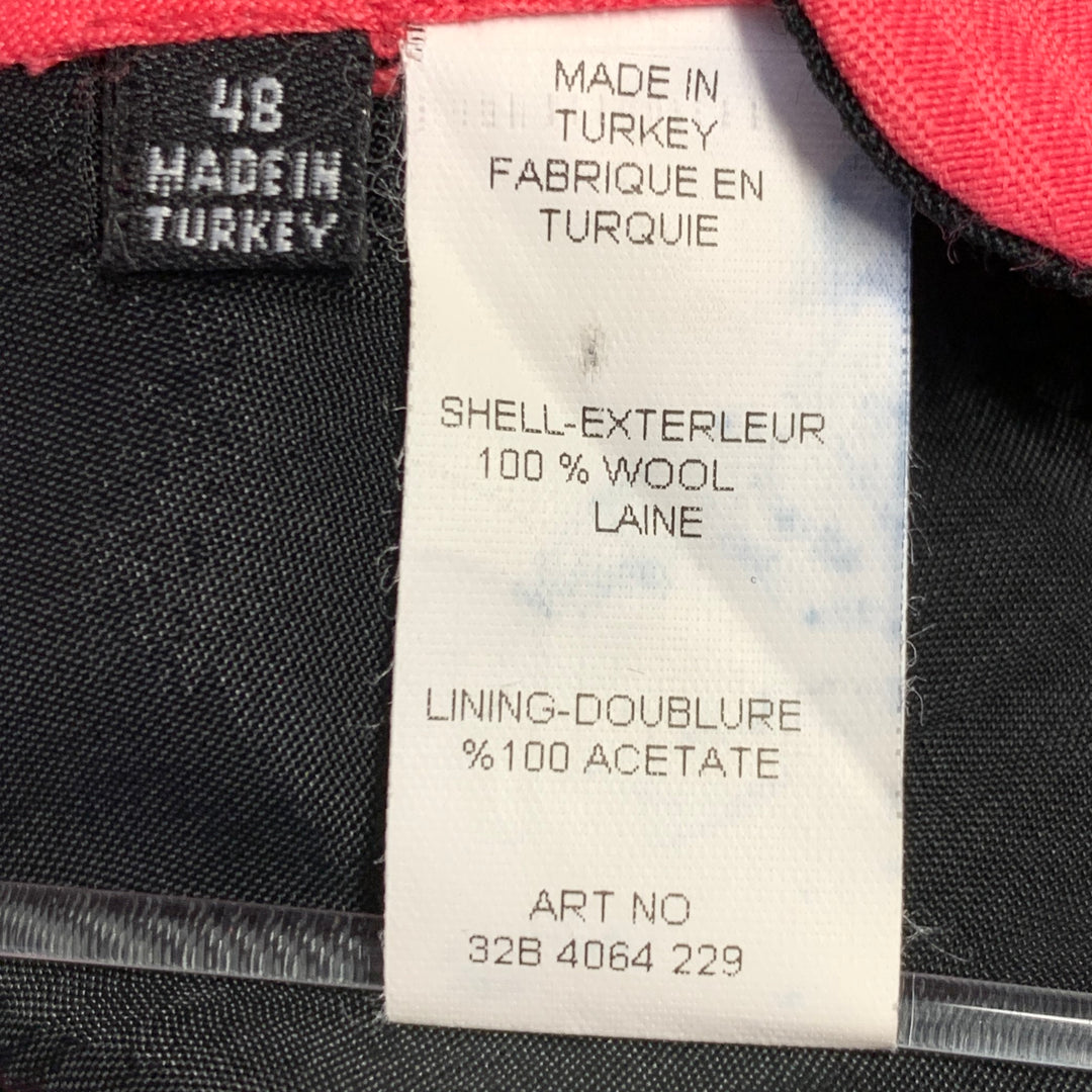 J. LINDEBERG Size 32 Black Wool Flat Front Dress Pants