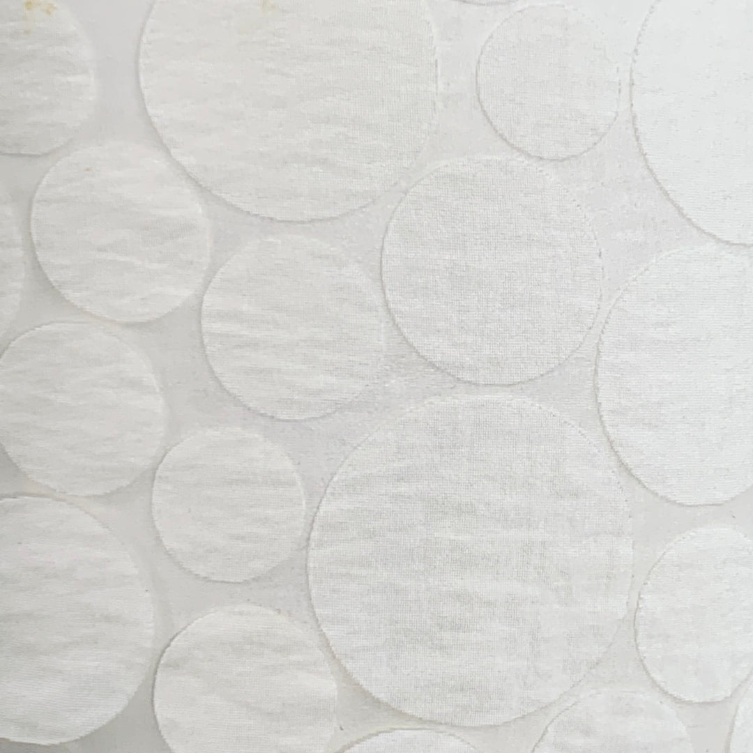 AKRIS Size 12 White Cotton Polka Dot Point Collar Button Up Shirt