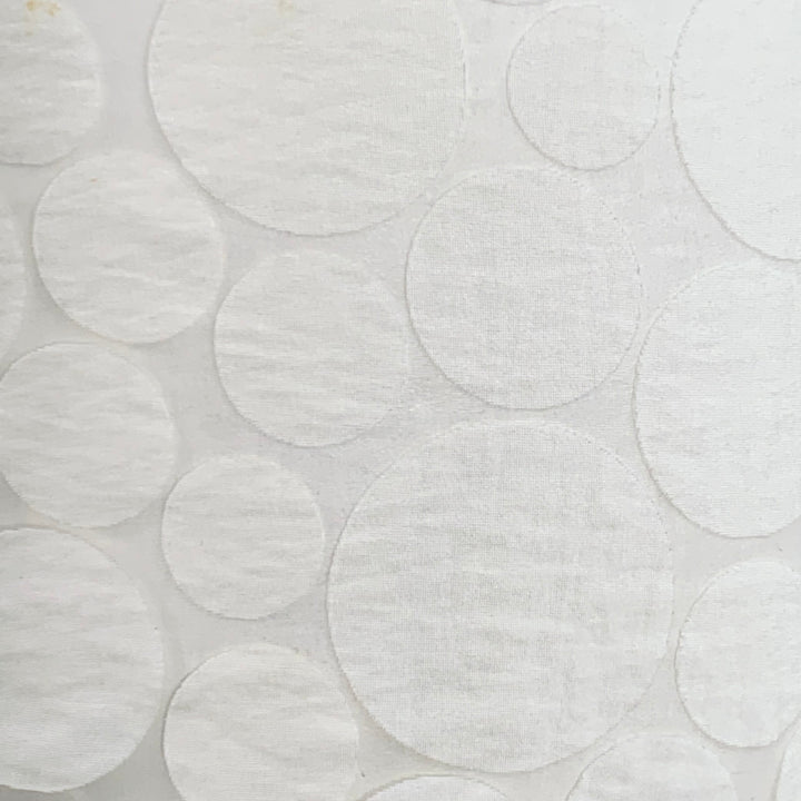 AKRIS Size 12 White Cotton Polka Dot Point Collar Button Up Shirt