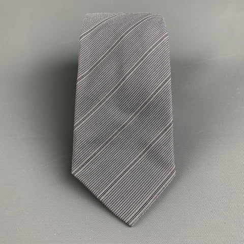 JOHN VARVATOS Black Textured Silk Tie