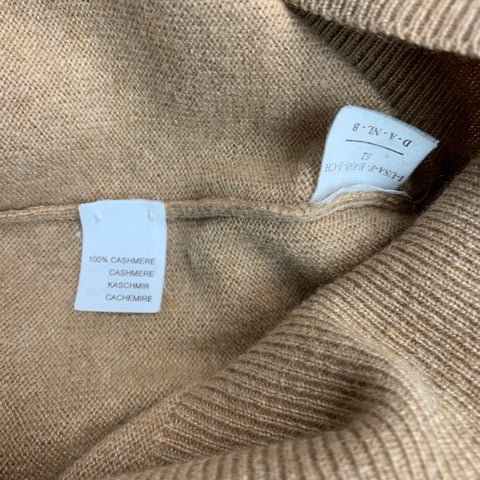 BRUNELLO CUCINELLI Talla 42 Jersey con botones de cachemira de punto gris tostado