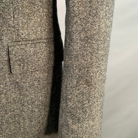 BURBERRY PRORSUM Size 42 Grey Black Heather Wool Notch Lapel Sport Coat
