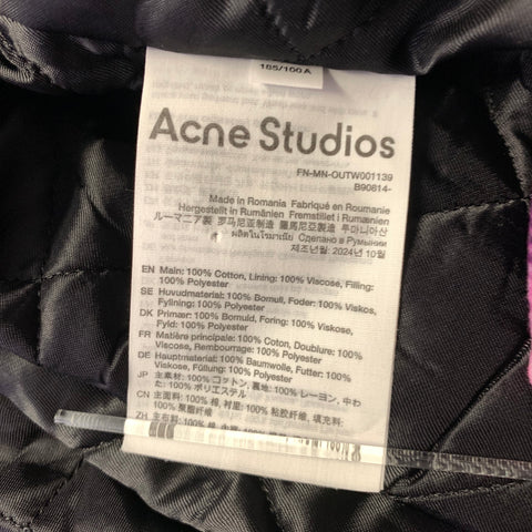 ACNE STUDIOS Size 40 Pink Purple Plaid Cotton Shirt Jacket Jacket