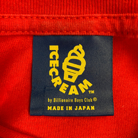 T-shirt col ras du cou en coton ICECREAM, taille M, rouge, vert, à motif graphique