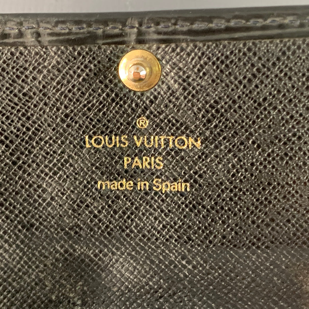LOUIS VUITTON Black Epi Leather Four Ring Key Holder