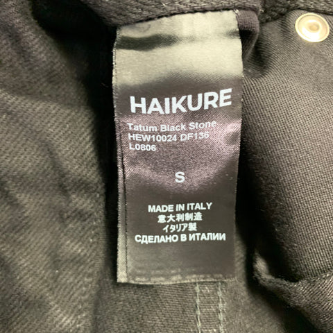 Robe chemise manches longues en sergé de coton noir HAIKURE Taille S