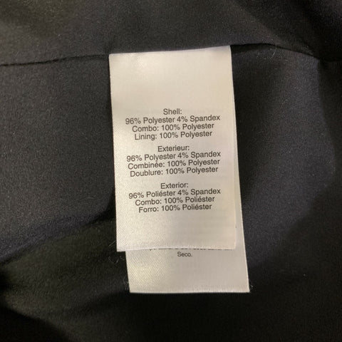 HALSTON Size 8 Black Polyester Spandex Pleated Knee Length Dress