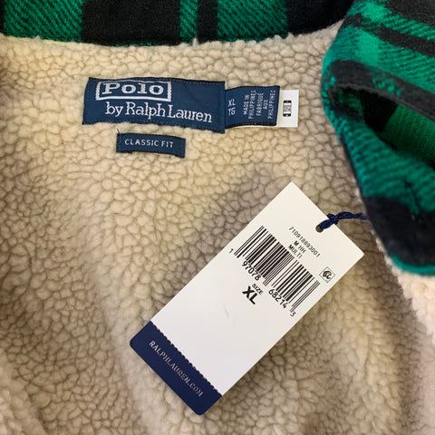 POLO by RALPH LAUREN Size XL Green Black Plaid Wool Nylon Shirt Jacket Jacket