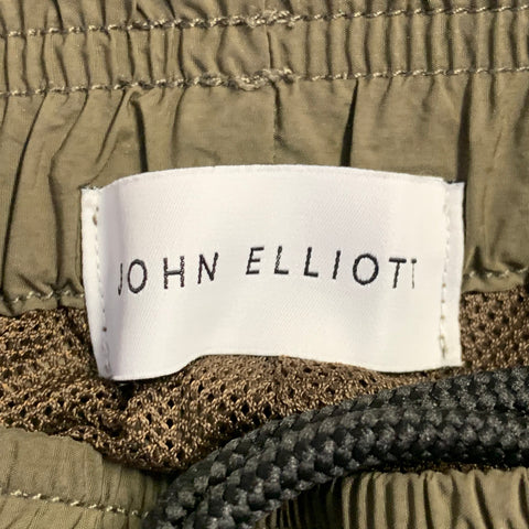 JOHN ELLIOTT Size 30 Olive Green Nylon Drawstring Casual Pants