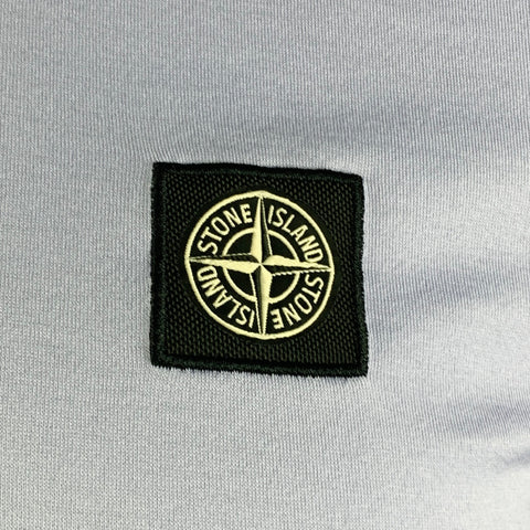 STONE ISLAND Size L Purple Cotton Logo Half Placket Polo