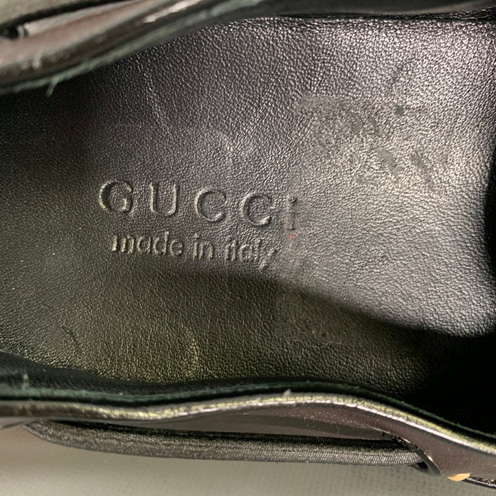 GUCCI Size 9.5 Tan Brown Monogram Leather Drivers Loafers