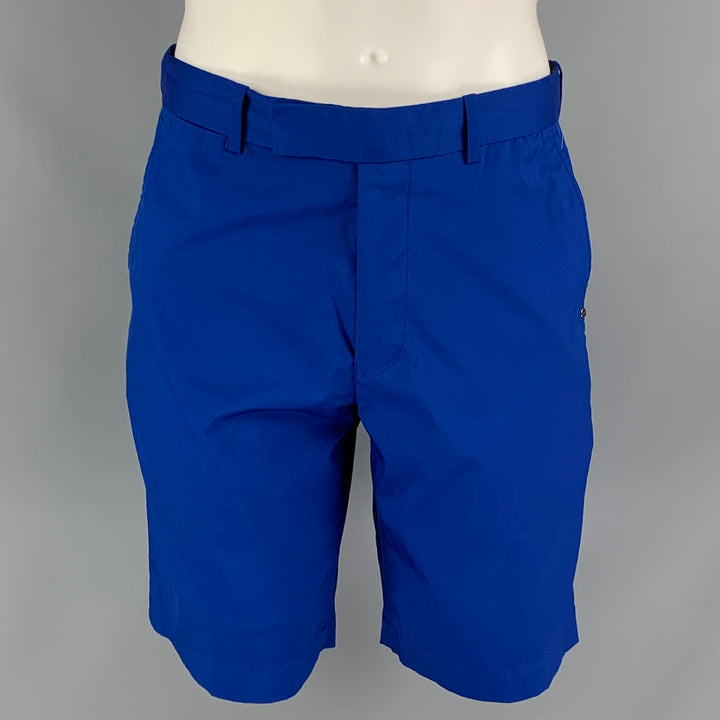 RLX by RALPH LAUREN Size 32 Royal Blue Polyester Flat Front Shorts