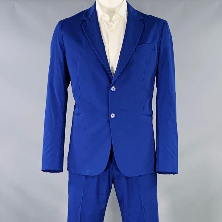 PAUL SMITH Size 42 Royal Blue Virgin Wool Blend Single Breasted Suit