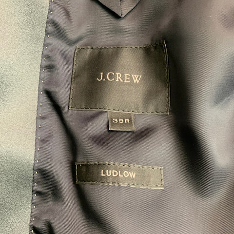 J CREW Size 39 Regular Grey Black Wool Shawl Collar Sport Coat