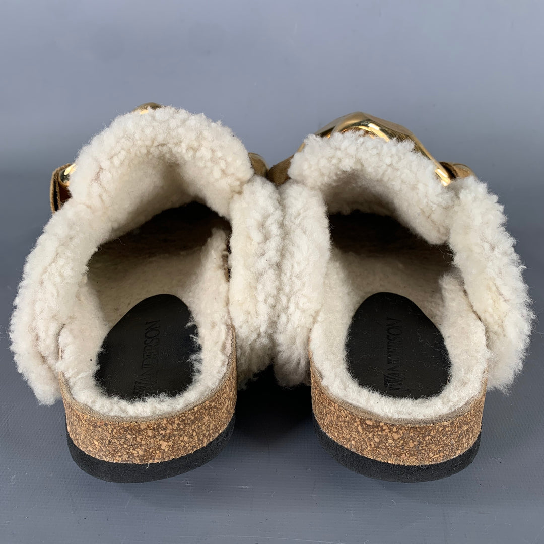 JW ANDERSON Size 6 Tan Gold Suede Mules Flats