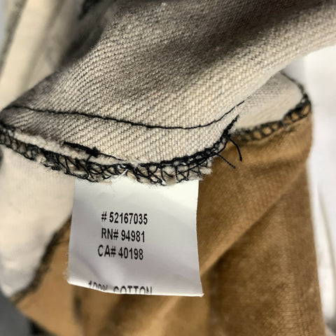NO BRAND Size M Grey Beige Leopard  Print Cotton Studded Vest