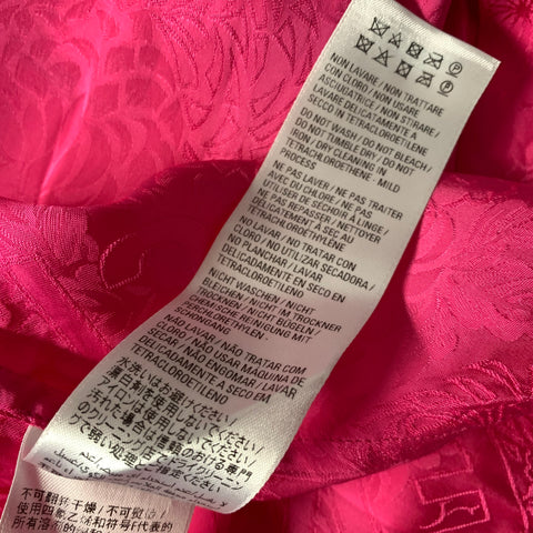 BALENCIAGA Size 34 Pink Viscose Jacquard Pajama Set