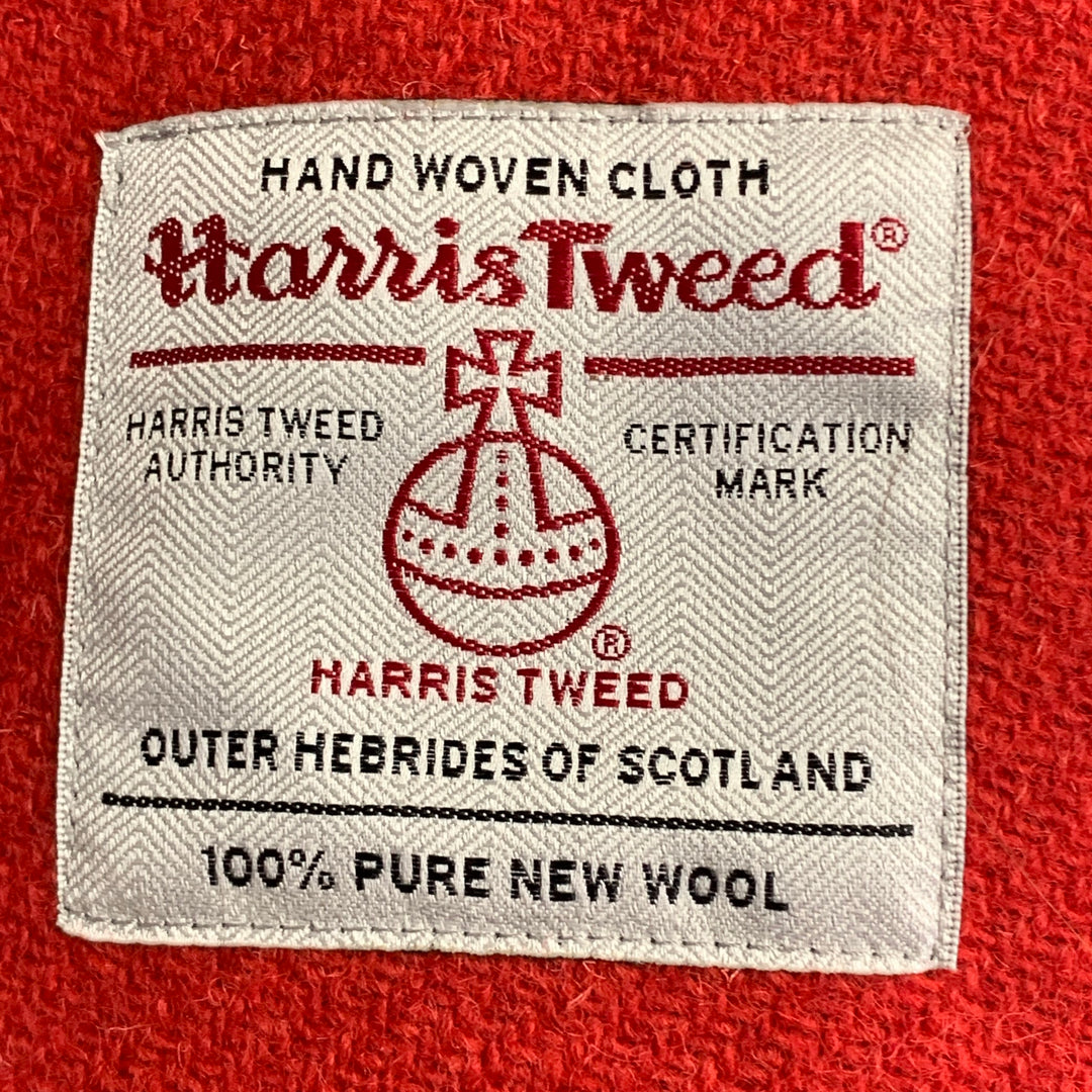 TODD SNYDER Size 40 Regular Orange Wool Tweed Single Breasted Notch Lapel Suit