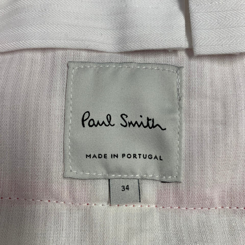 PAUL SMITH Size 31 Pink Twill Wool Flat Front Cuffed Dress Pants