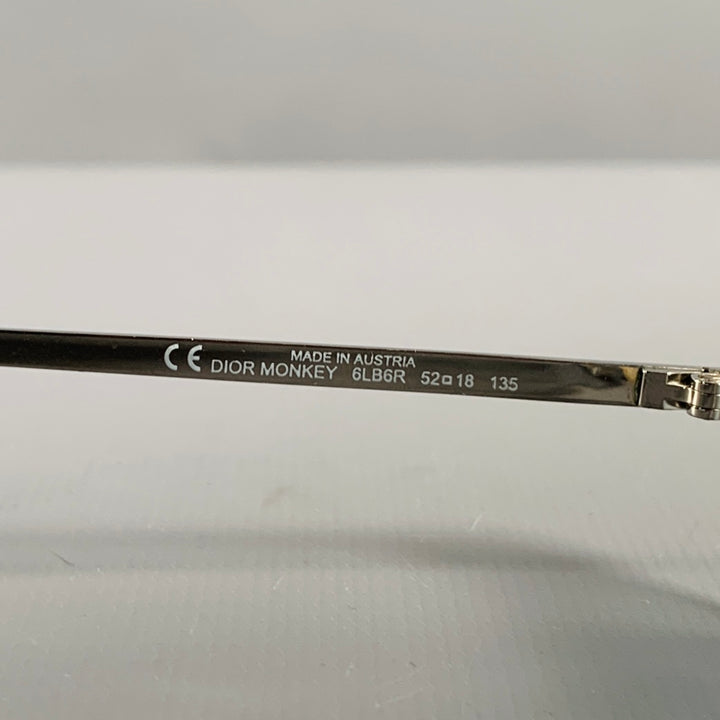 CHRISTIAN DIOR -Dior Monkey- Silver Metal Rimless Sunglasses