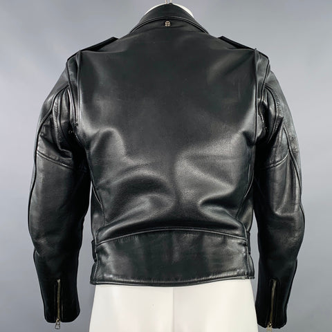 PERFECTO Size 38 Black Leather Motorcycle Jacket