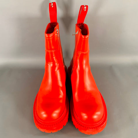 CAMPERLAB Size 8 Eki Red Calfskin Leather Tread Sole Boots