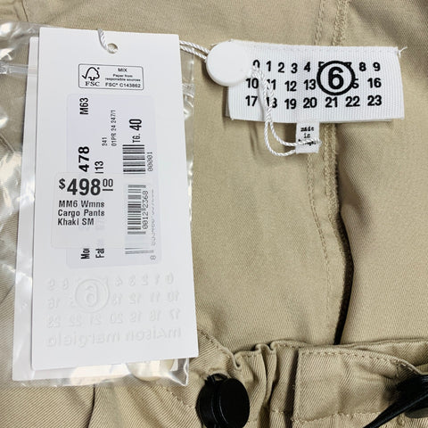 MAISON MARGIELA Size S Khaki Cotton Cargo Pockets Casual Pants