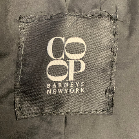 BARNEY'S CO-OP Size 42 Black Leather Zip Up Jacket