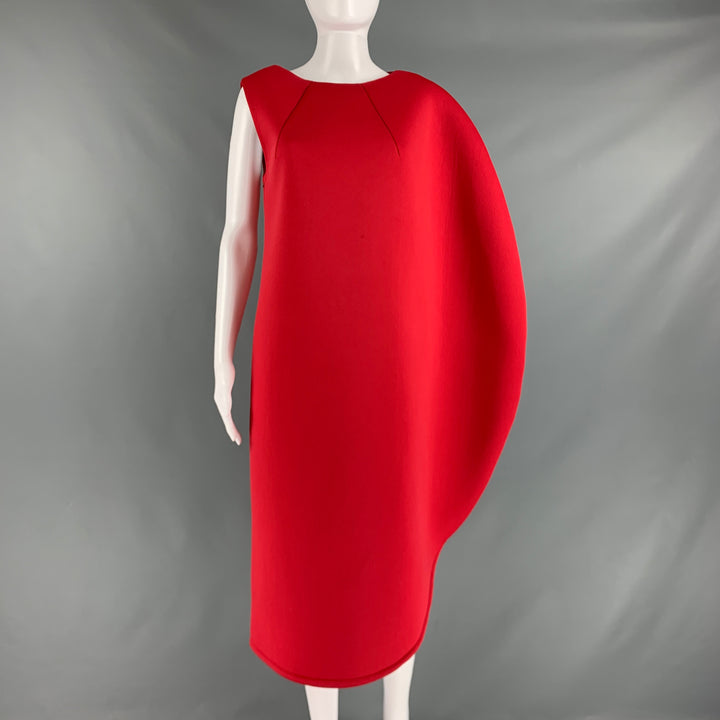 CAMELIA SKIKOS Size S Red Polyester Blend Asymmetrical Dress