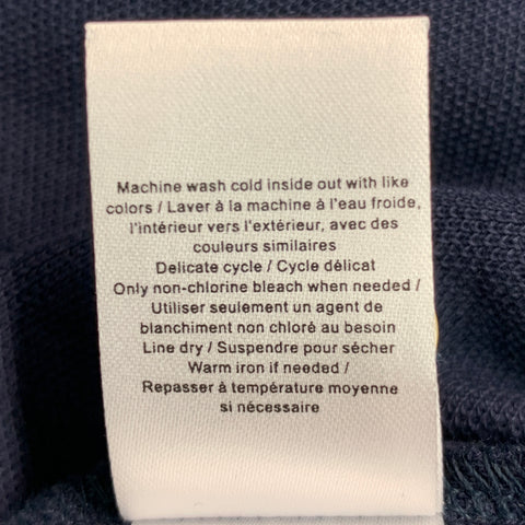 PSYCHO BUNNY Size L Navy Cotton Buttoned Polo