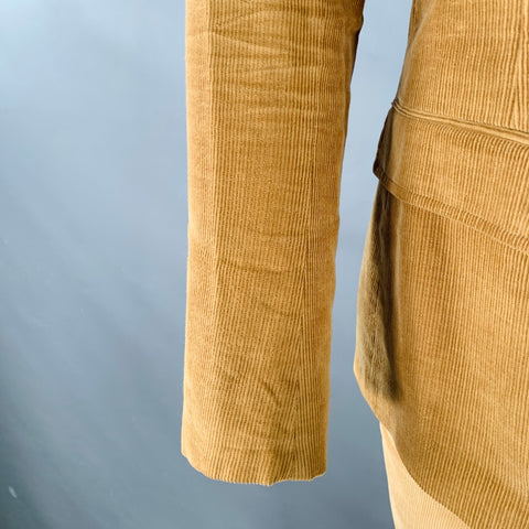 BAND OF OUTSIDERS Size S Tan Corduroy Cotton Notch Lapel Suit