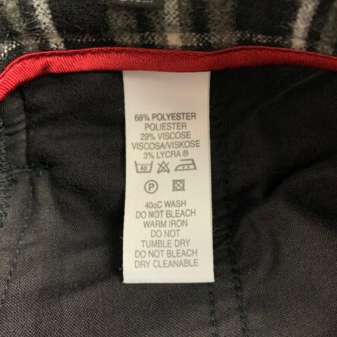 PS by PAUL SMITH Size 32 Black & Grey Plaid Polyester Blend Zip Fly Dress Pants