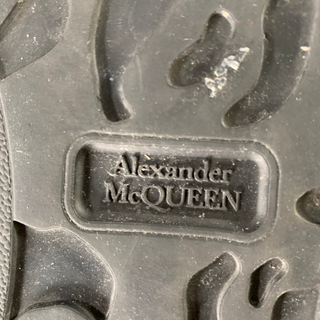 ALEXANDER MCQUEEN Size 9.5 Black Leather Platform Chelsea Boots
