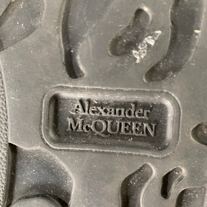 ALEXANDER MCQUEEN Size 9.5 Black Leather Platform Chelsea Boots