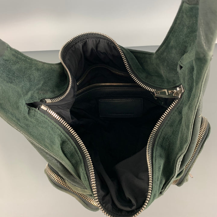 ALEXANDER WANG Green Leather Hobo Handbag