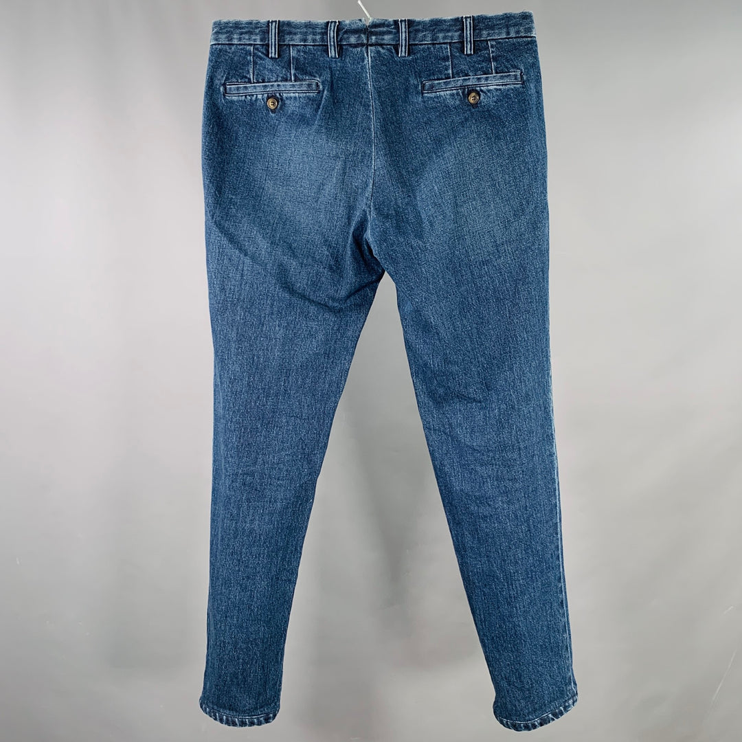 ROTA Size L Blue Cotton Blend Tapered Jeans