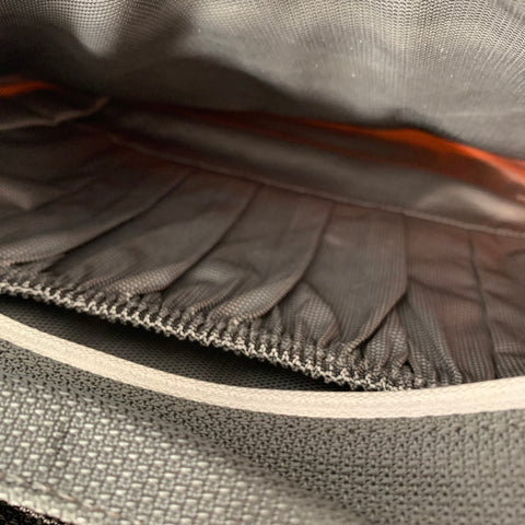 TUMI Grey Orange Color Block Nylon Leather Messenger Bag