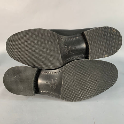 PAUL SMITH Size 10 Black Leather Derby Lace-Up Flexible Travel Shoes