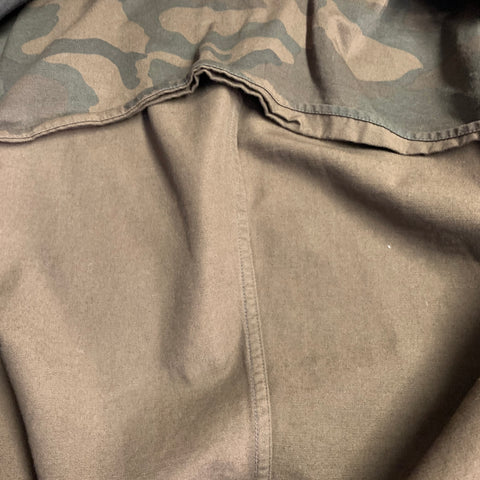 RALPH LAUREN Taille L Veste Utilitaire Épaules Camouflage Coton Marron Noir