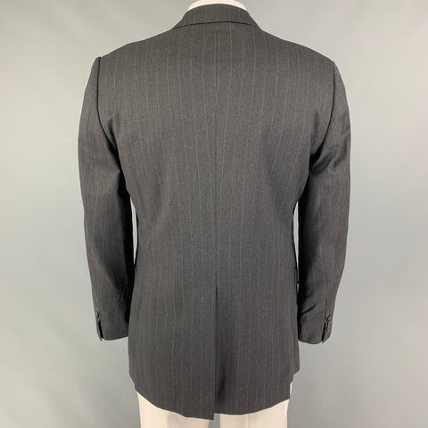 DOLCE & GABBANA Size 44 Charcoal Pinstripe Virgin Wool Sport Coat