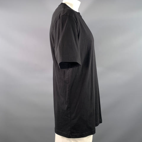 RAF SIMONS Size XL Black White Graphic Cotton Oversized Tshirt