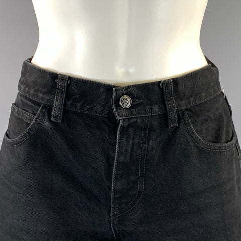 THE ROW Size 27 Black Cotton Straight leg Jeans